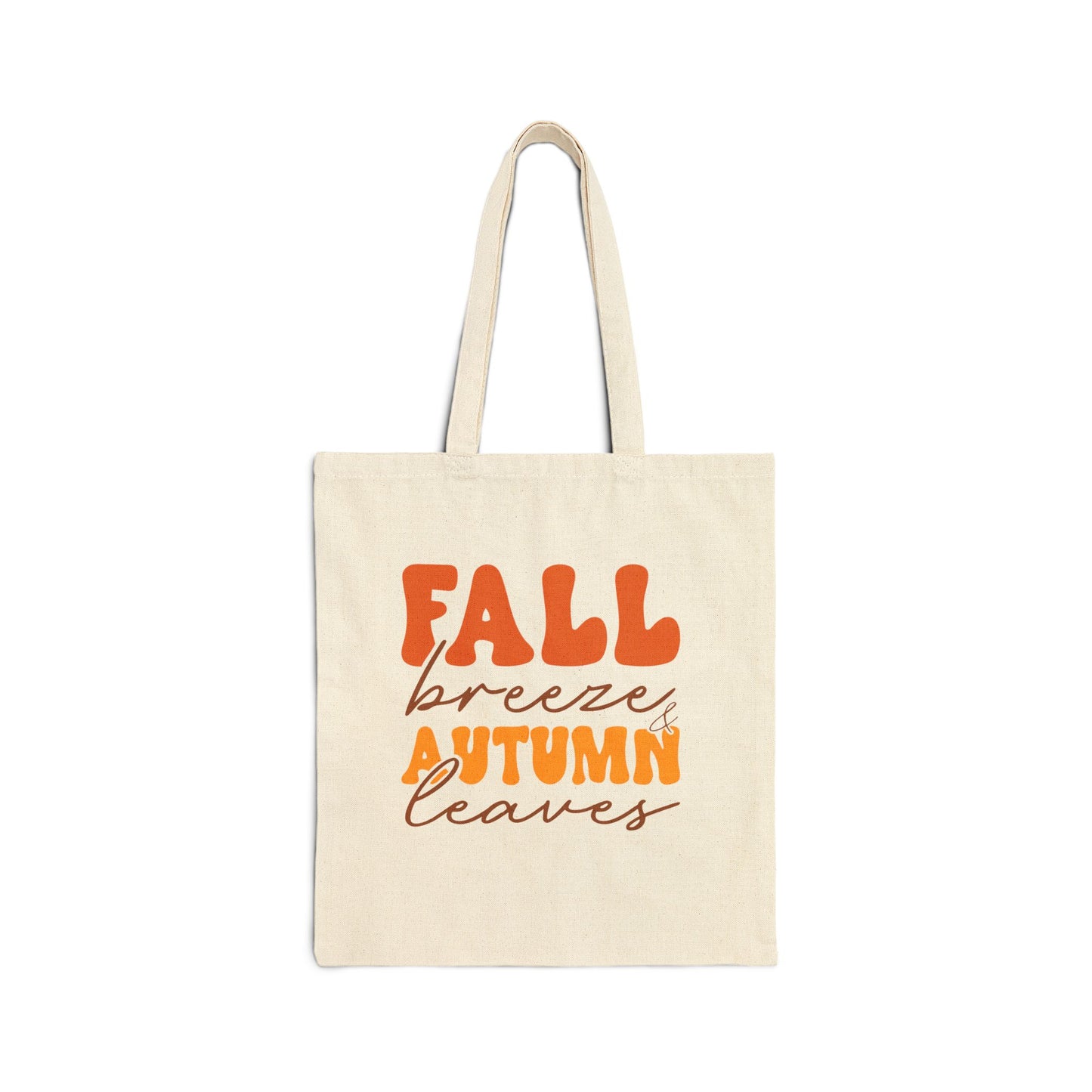 Fall Breeze, Autumn Leaves Cotton Canvas Tote Bag